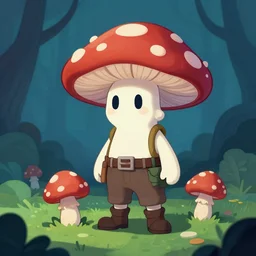 mushroom hunter in ghostroom digital art by bestof  artstation