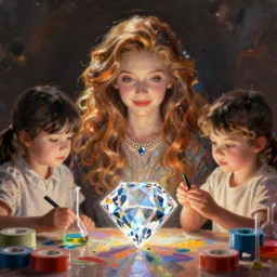 do you have abby and the kids over there with the whole science project thing? painting the tapes and all that? with the diamond?