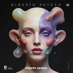 a woman's face with a strange make up, an album cover by alberto seveso, featured on behance, pop surrealism, zbrush, made of plastic, biomorphic