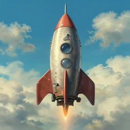 rocketship, solarpunk, studio ghibli, jean - baptiste monge, octane render, 4 k, symmetry