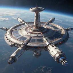 huge space station of intergalactic trade guild, trending on artstation, futuristic, sci-fi digital painting, highly detailed 4K, concept art