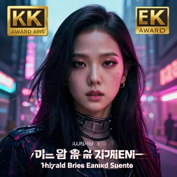 jisoo of blackpink, hyperrealistic portrait, bladerunner street, by justine florentino, fantasy art, photo realistic, dynamic lighting, artstation, poster, volumetric lighting, very detailed face, intricate complexity, 8 k, award winning