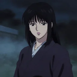 portrait of takaonna, misty night, beautiful! coherent! by brom, deep colors, strong lines, high contrast
