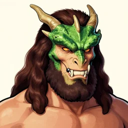 Dragon with the face of Macho Man Randy Savage, by Jeff Easley. Trending on Artstation
