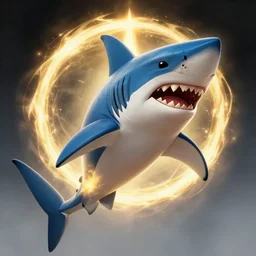 album art divine holy shark spell effect ,digital art,photorealistic,art by greg rutkowski,hyperdetailed,western comic style,comic,comic style,sharp lineart,professional lighting,deviantart,artstation,trevor henderson,rossdtaws,cinematic,dramatic
