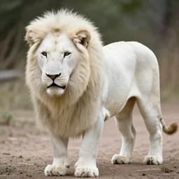 a hybrid of a lion and a tiger, bright white