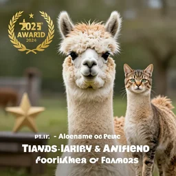 an alpaca - cat - hybrid with a beak, animal photography, wildlife photo, award winning