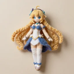 a needle felted lady palutena, needle felting art.