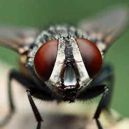 32mm macro extreme closeup of a fly's face shot on 35mm film
