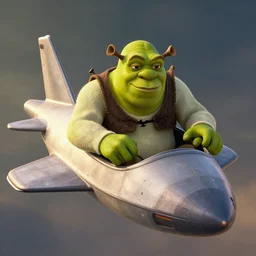 shrek flying in a spacex ship, cinematic lighting, detailed, sharp focus