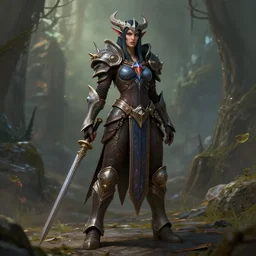 Realistic Female human warlock from World of Warcraft, Highly Detailed, full body shot