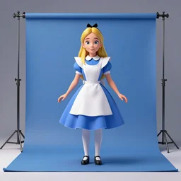 alice in wonderland, studio photography, backdrops prop, photo, 3 d render, 4 k, 8 k, high definition