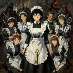 baroque oil painting of key visual portrait concept art of anime maids entrenched in the great war, brutalist, dark fantasy, rule of thirds golden ratio, fake detail, trending pixiv fanbox, acrylic palette knife, style of makoto shinkai studio ghibli genshin impact jamie wyeth james gilleard greg rutkowski chiho aoshima