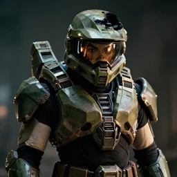 michael jackson as master chief from halo franchise, removing helmet, dramatic, cinematic lighting, film still