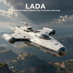 a concept art of a starship, lada, artstation