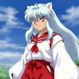 inuyasha as a character in sword art online, hyperrealistic, in the style of reki kawahara,