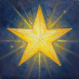 radiant star oil painting