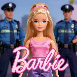 Police photo of a drunk Barbie after she was arrested, 4k, 150mm lens, hdr