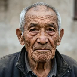 incredibly wrinkly old man, old man with so many wrinkles he's just covered with them it's ridiculous