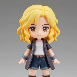 a nendoroid of annabeth chase, a girl with curly blonde hair