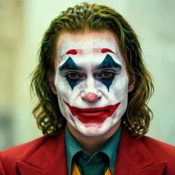 beautiful margot robbie with joker makeup, highly detailed, realistic face, digital art
