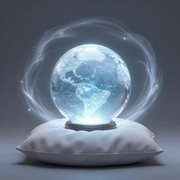 a glowing crystal ball placed on a pillow while spirits swirl around it, made by stanley artgerm lau, wlop, rossdraws, artstation, cgsociety, concept art, cgsociety, octane render, trending on artstation, artstationhd, artstationhq, unreal engine, 4 k, 8 k,