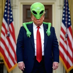 donald trump getting abducted by an alien