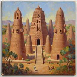 detailed photo of an album cover, oil painting. tribal architecture infinitely detailed oil painting album cover