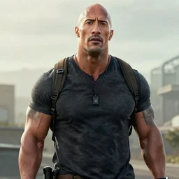 dwayne johnson as a character from the last of us