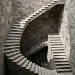 tessellation optical illustion with staircases