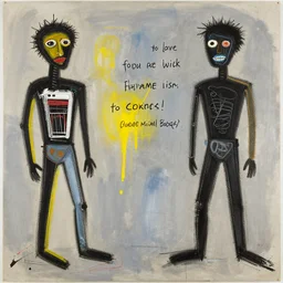 Bodies to spirits by Jean-Michel Basquiat