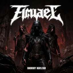 cover art for a metal album, high contrast, dark colors