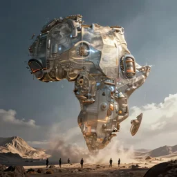 dystopia futuristic Africa, digital art,