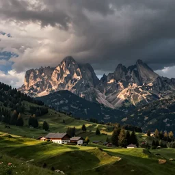 Seceda right before the storm, Dolomites Italy