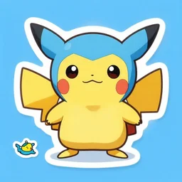 cute miss mascot clamiral clamiral samurott pokemon sticker art, cronobreaker, beeple game icon