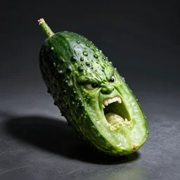 An angry cucumber