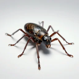 a large insect with long legs on a white surface, concept art by guillermo del toro, cgsociety, antipodeans, lovecraftian, vray, hyper - realistic