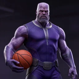 thanos holding a basketball