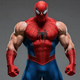 spider - man as a bodybuilder, photorealistic giga chad