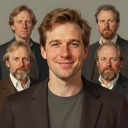 photo of john salminen with simple smile paint detailed digital artstation, portrait hd 4 k, y greg rutkowski and gaston bussiere and craig mullins and j. c. leyendecker, hd