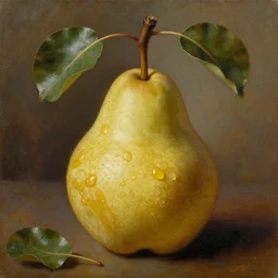 vintage beautiful painting of the gift of life pear
