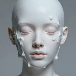 godlike face, melting,