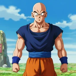 movie still of kyle gass starring as krillin in the 2 0 2 8 live action dragon ball z movie