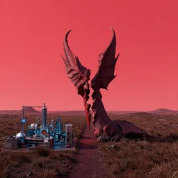 minimal & romantic approach to landscape art with a touch of surrealism, A demonic pact that tears your soul asunder!!!!, security rhox!!!!!, cinematic, hyper realism, high detail, octane render, unreal engine, 8k, vibrant color, Cthylla's laboratory!, fake 3D meshes!!, living in the database!!!, by andrea chiampo and chet zar
