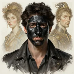 portrait justin trudeau blackface!!!, sci - fi and fantasy, intricate highly detailed digital painting, artstation, concept art, smooth and sharp focus, illustration, art by tan zi and ayanamikodon and alphonse mucha and wlop