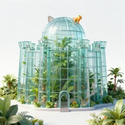 fortress building glass jungle cat