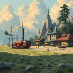 🤖, style guido borelli, artstation, cinematografic