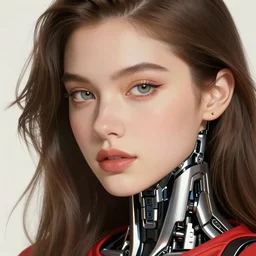the face of beautiful, grand, soft, polished, enticing cybernetic ferrari madison beer | an ultrafine hyperrealistic illustration by artgerm and mucha and beeple : : intricate linework, final fantasy, unreal 5, octane render, global illumination, radiant light, intricate environment