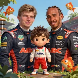 max verstappen and louis hamilton, beautiful, attractive, extremely cute, illustration concept art by nicoletta ceccoli, mark ryden, lostfish, detailed and intricate environment, 8 k resolution, hyperrealistic, octane render