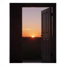 sunset through an open door by jeffery smith